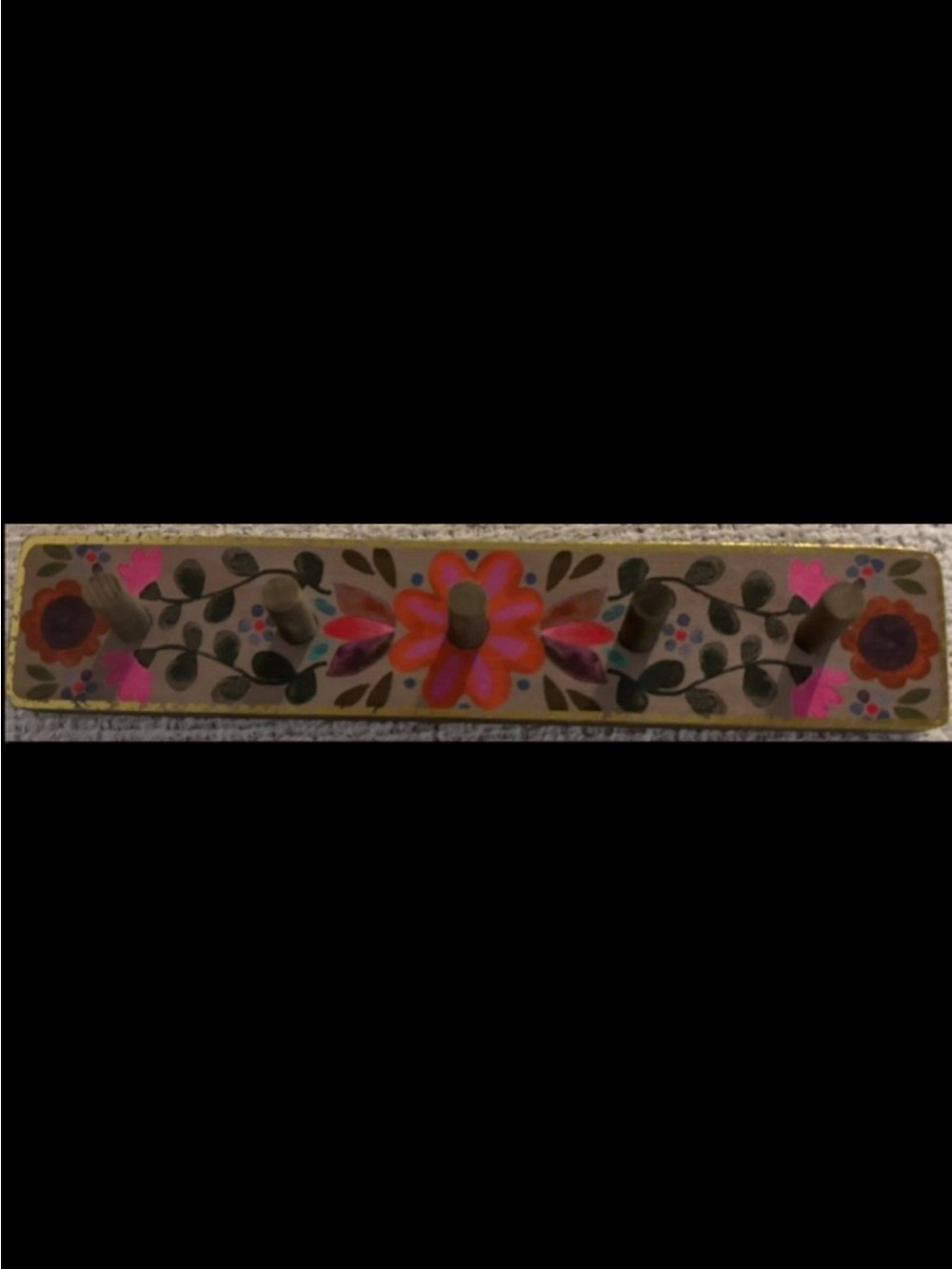 NATURAL LIFE Floral Wall Hook Rack-Pink Flower - Picture 7 of 10
